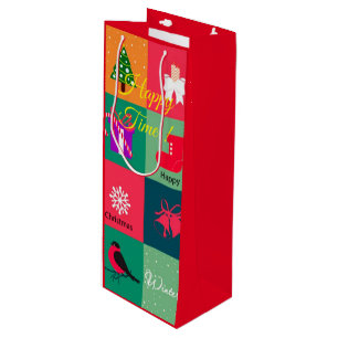 Merry Christmas Wine Gift Bag