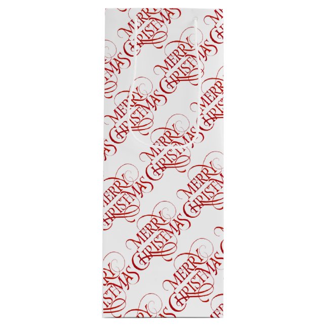Merry Christmas Wine Gift Bag (Front)