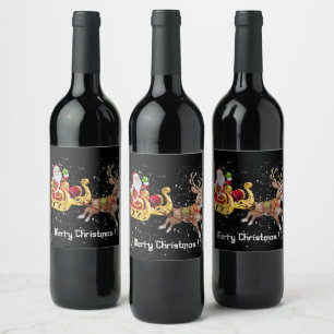 Merry Christmas  Wine Label