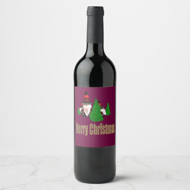 Merry Christmas Wine Label (Front)