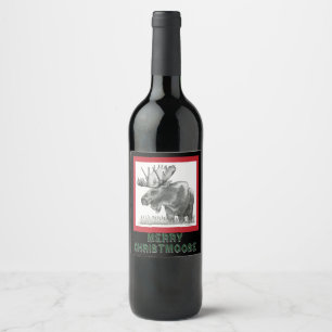 Merry christmas wine label
