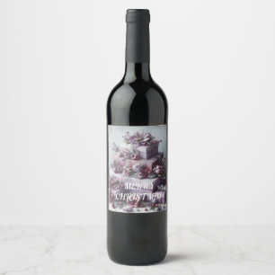 Merry Christmas Wine Label