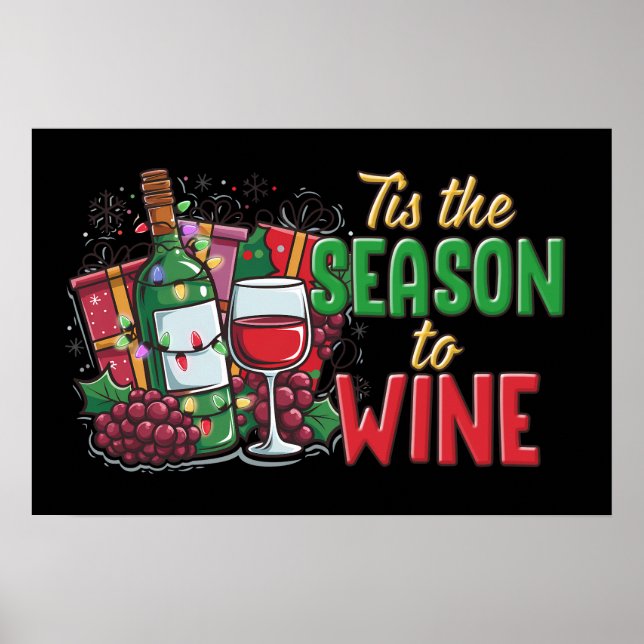 Merry Christmas wine party  Poster (Front)