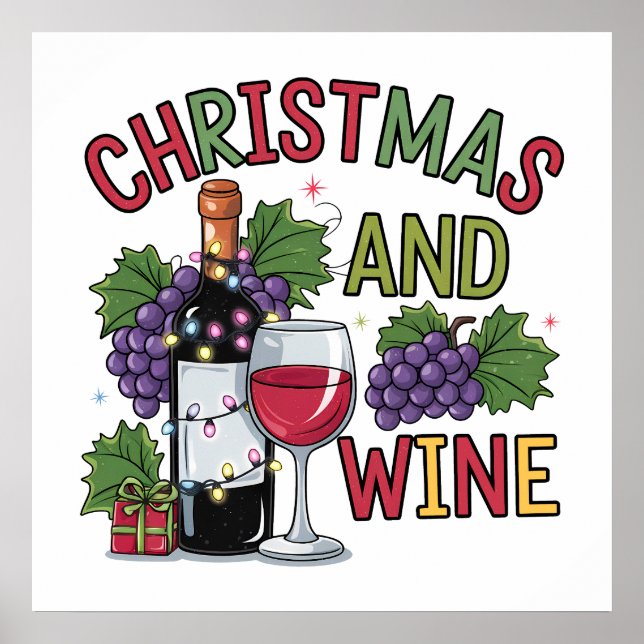 Merry Christmas wine party  Poster (Front)