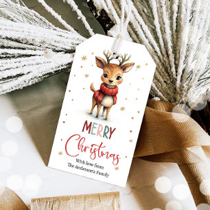 Merry Christmas Winter Deer Family Thank You Gift Gift Tags
