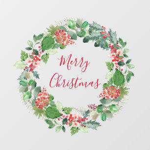 Merry Christmas Winter Foliage Wreath