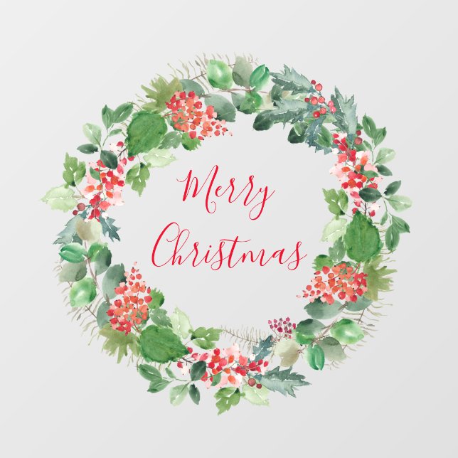 Merry Christmas Winter Foliage Wreath (Sheet)