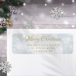 Merry Christmas Winter Frost Return Address<br><div class="desc">Festive Christmas holidays return address labels for you to personalize with your family name and address details on a winter frost background. Designed by Thisisnotme©</div>