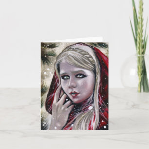 Merry Christmas Winter Girl Card