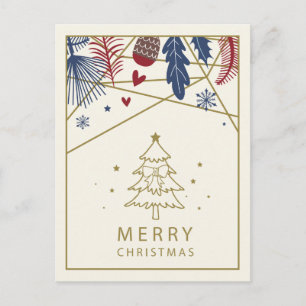MERRY CHRISTMAS   Winter Holiday Postcard