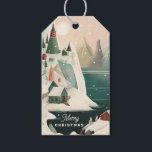 Merry Christmas | Winter Mountain Village Scene Gift Tags<br><div class="desc">Elevate your holiday gift wrapping with these beautiful Christmas gift tags featuring a hand painted winter mountain village and “Merry Christmas” in elegant font. With cosy snow covered cabins, soft snowfall, and alpine peaks, this rustic scene adds a warm and scenic touch to any holiday package. Perfect for nature lovers,...</div>