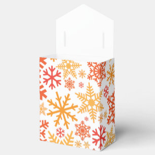 Merry Christmas Winter Snowflake Pattern Favour Box