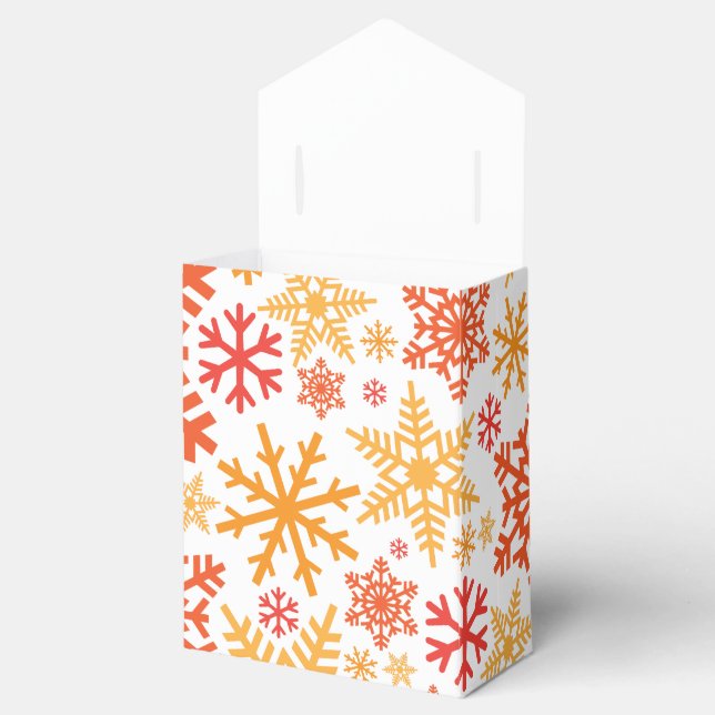 Merry Christmas Winter Snowflake Pattern Favour Box (Opened)