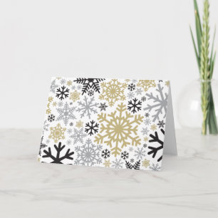 Merry Christmas Winter Snowflake Pattern Holiday Card