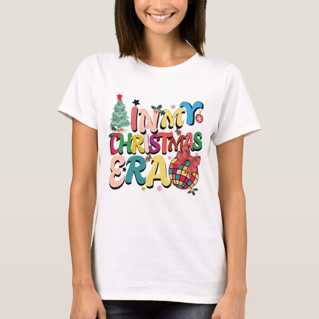 Merry Christmas Winter Snowflake Vintage Christmas T-Shirt (Front)