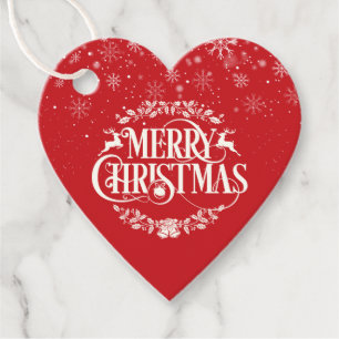 Merry Christmas Winter Snowflakes Photo Favour Tags
