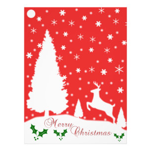 Merry Christmas Winter Snowflakes Photo Print