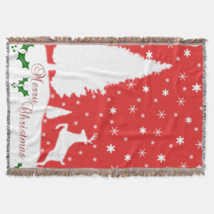 Merry Christmas Winter Snowflakes Throw Blanket