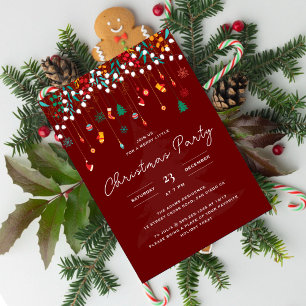 Merry Christmas Winter Stockings Holiday Party Invitation