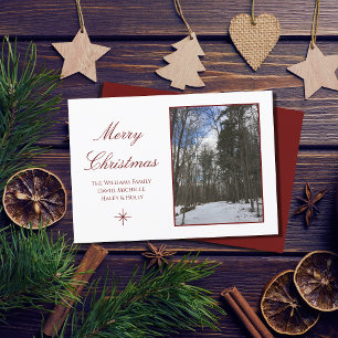 Merry Christmas Winter Woods Holiday Card
