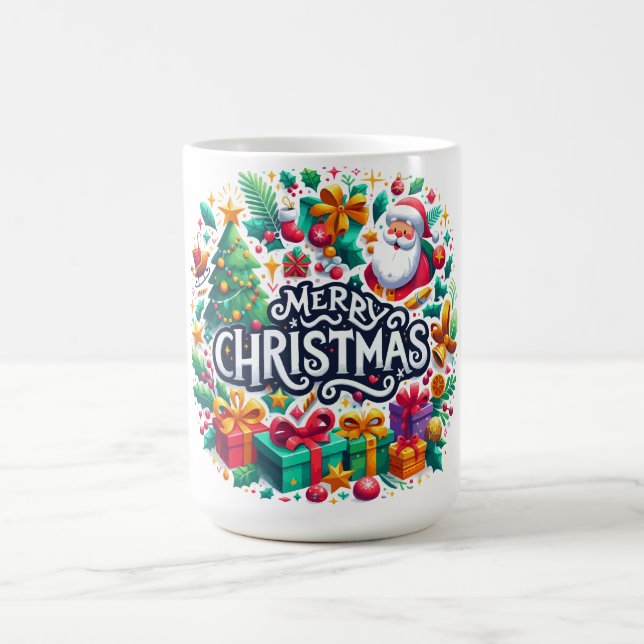 Merry Christmas Wishes Coffee Mug (Center)