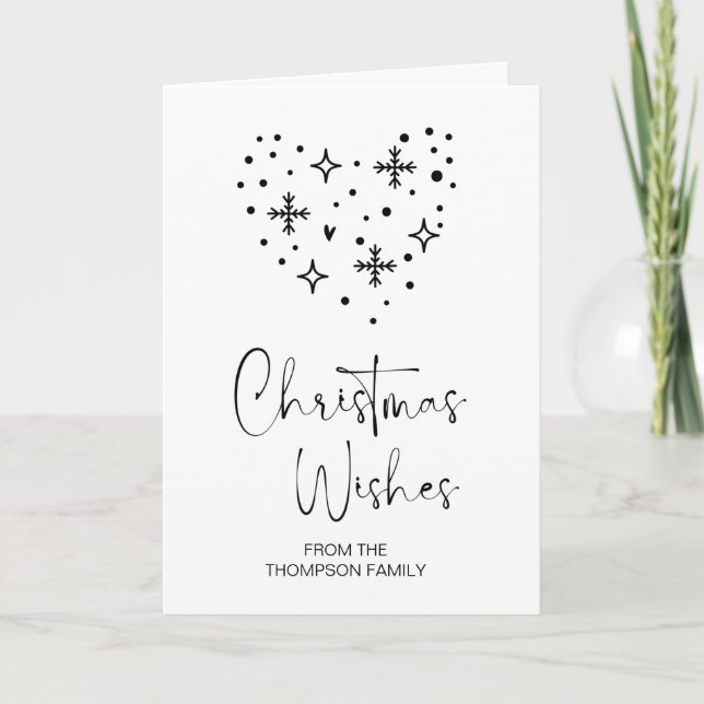 Merry Christmas Wishes for Family and Friends Card (Front)