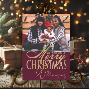 Merry Christmas Wishes Photo Christmas Card