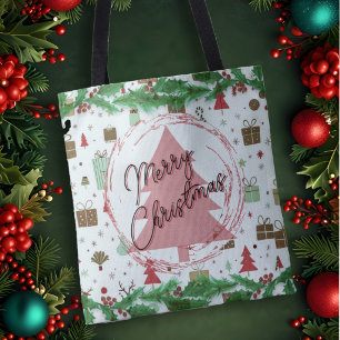 Merry Christmas Wishes Shopping Tote Bag