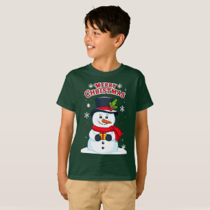 Merry Christmas with a Magic Snow Man T-Shirt