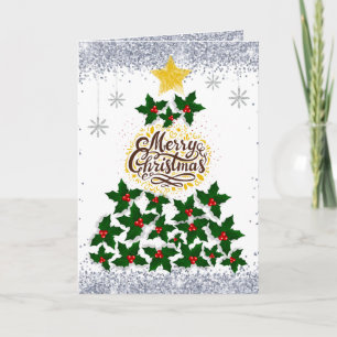 Merry Christmas with Christmas tree Card