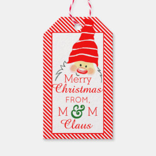 Merry Christmas with Cute Santa Claus Gift Tags