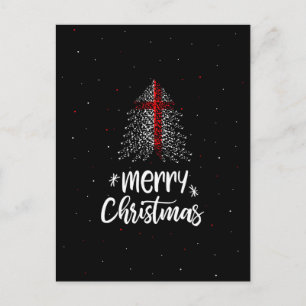 Merry Christmas with England flag Holiday Postcard