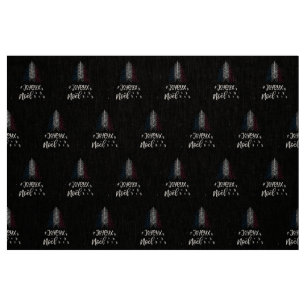 Merry Christmas with France flag Fabric
