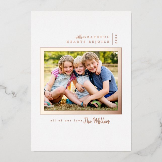 MERRY CHRISTMAS | With Grateful Hearts Rejoice (Front)