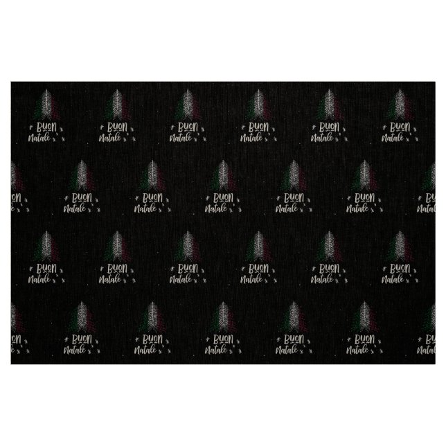 Merry Christmas with Italy flag Fabric (Fat Quarter)