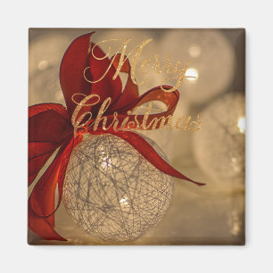 Merry christmas with light balls magnet