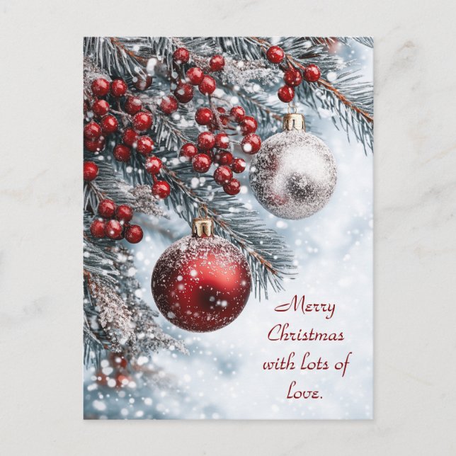 Merry Christmas with lots of love. Postcard (Front)