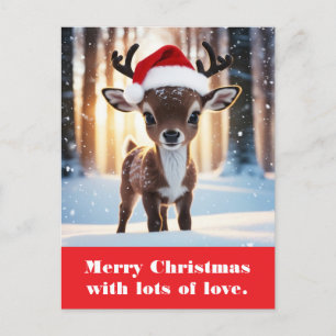 Merry Christmas with lots of love. Postcard