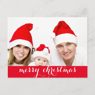 Merry Christmas with Love Photo Holiday Postcard
