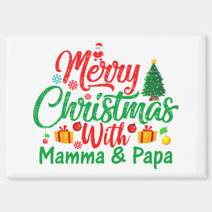Merry Christmas with Mamma & Papa-42705 Magnet