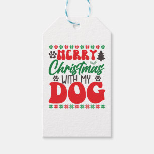 Merry Christmas with my Dog-01 Gift Tags