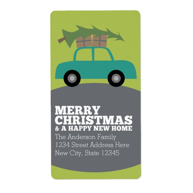 Merry Christmas with New Home Address Moving (Front)