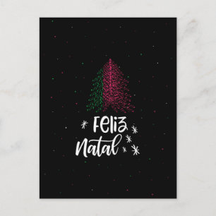 Merry Christmas with Portugal flag Holiday Postcard