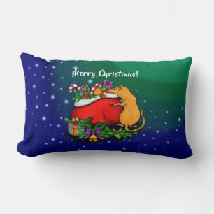 Merry Christmas with Rat Prince Lumbar Cushion