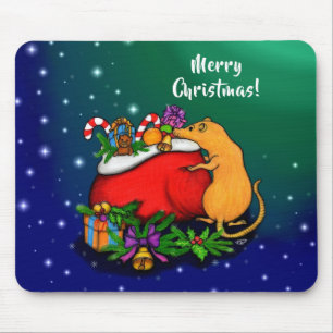 Merry Christmas with Rat Prince Mouse Pad