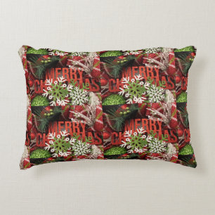 ***MERRY CHRISTMAS*** WITH SILVER BACK DECORATIVE CUSHION