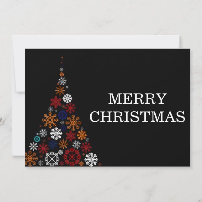 Merry Christmas with Tree Holiday Card (Front)