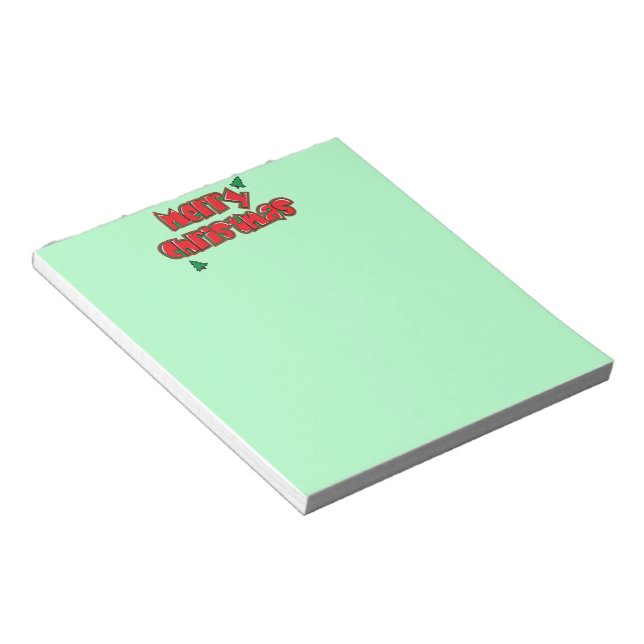 Merry Christmas with Trees Notepad (Angled)