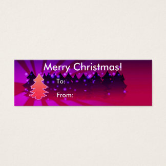 Merry Christmas With Trees Tag