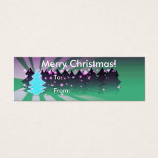 Merry Christmas With Trees Tag